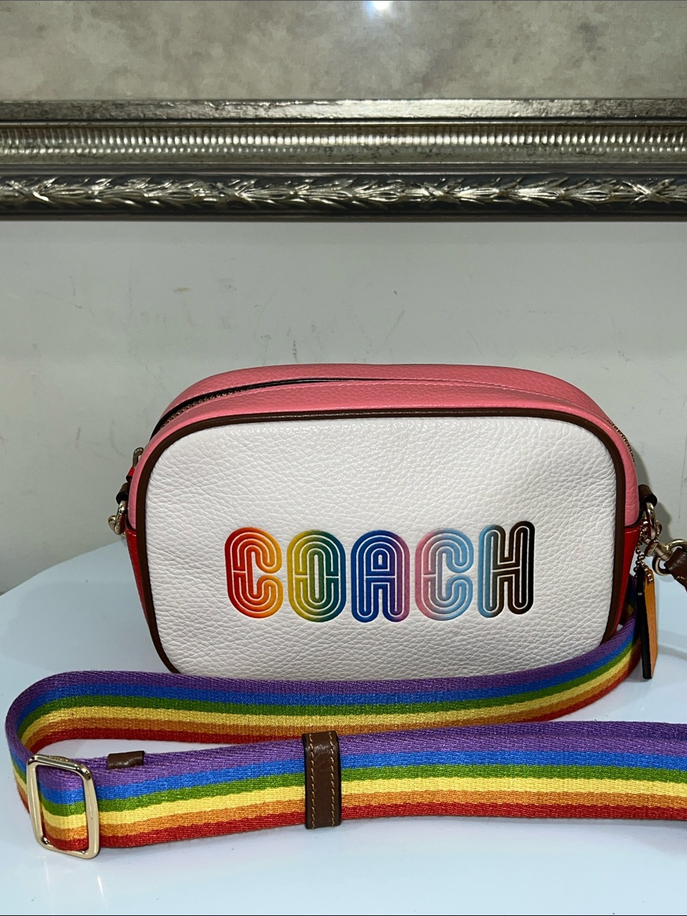 Coach Mini Jamie Camera Bag Rainbow Pride Crossbody C9939